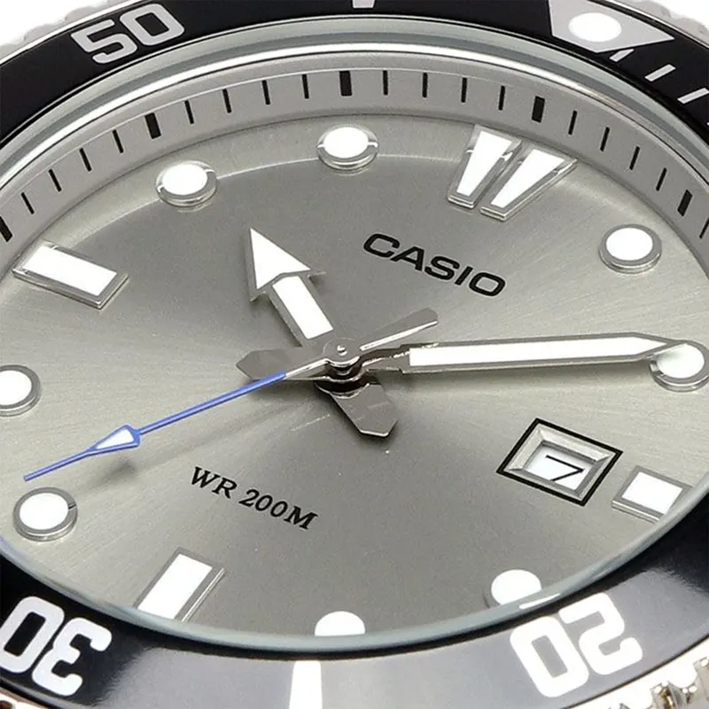 Casio Duro Diver's 200M Grey Dial Casual Men's Watch- MDV-107D-8AV